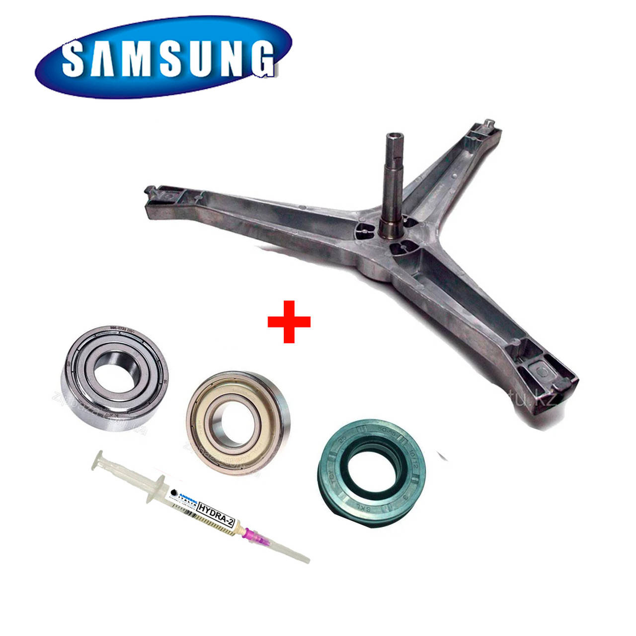 

Комплект крестовина барабана + подшипники 203 и 204 + сальник 25-50.55-10 для Samsung