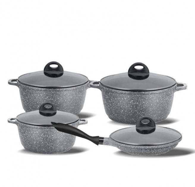 

Набор посуды Benson Elite BN 333 Black из 8 предметов, Черный