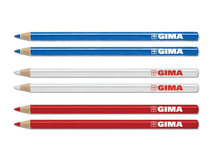 

Карандаш GIMA DERMATOGRAPH на восковой основе для нанесения разметки и эскиза красный, синий, белый, Италия