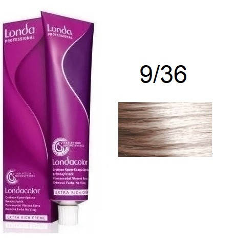 

Крем-краска для волос Londacolor 9/36 Очень светлый блонд золотисто-фиолетовый 60 мл
