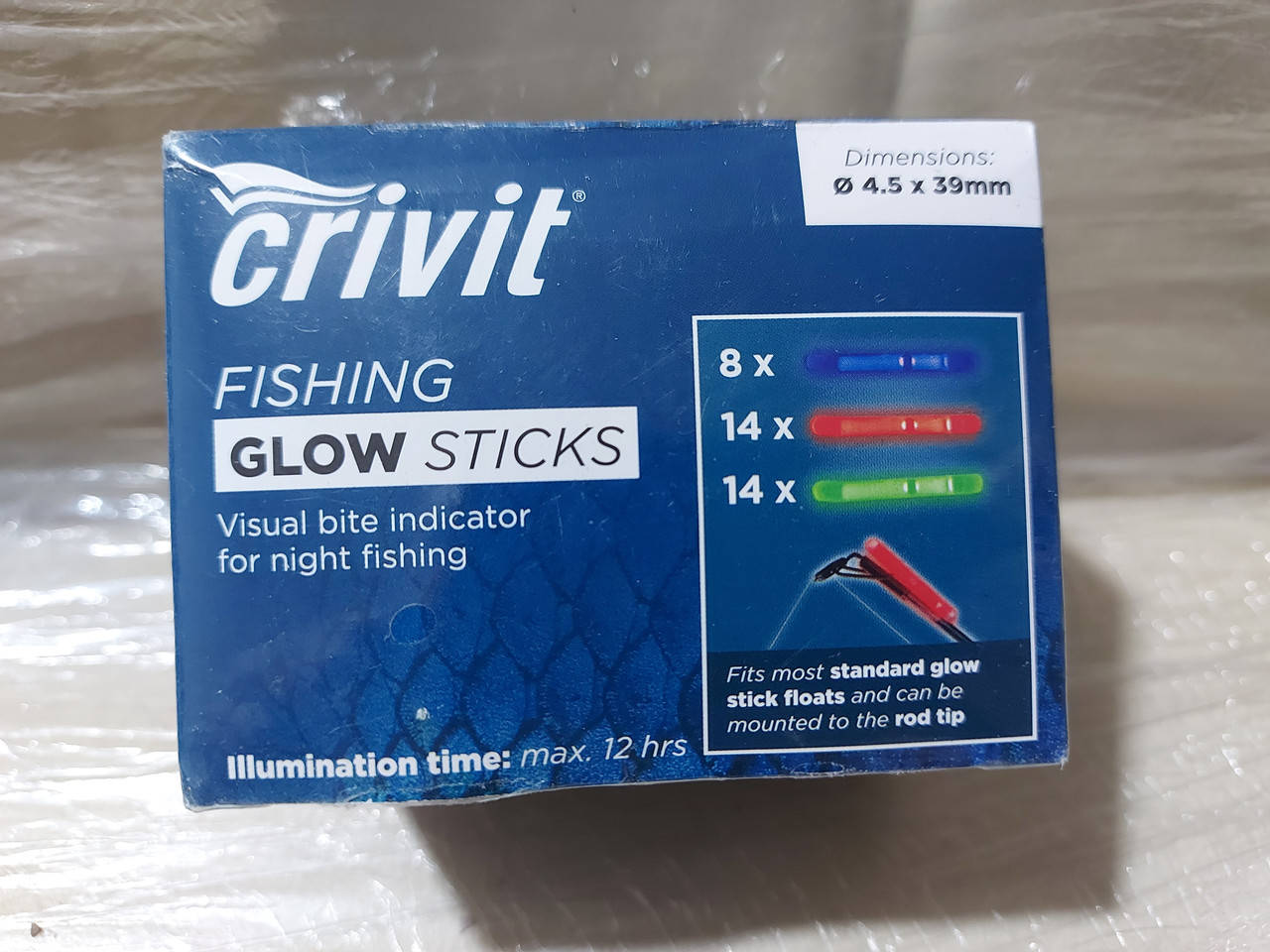 

Рыболовные светящиеся палочки на поплавок CRIVIT в упаковке 36 шт.