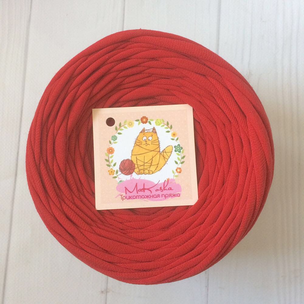 

Трикотажная пряжа MaKosha, Красный Мак