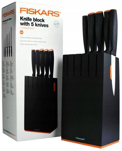 

Набор ножей 5шт с подставкою Fiskars Functional Form (оригинал) нержавеющая сталь
