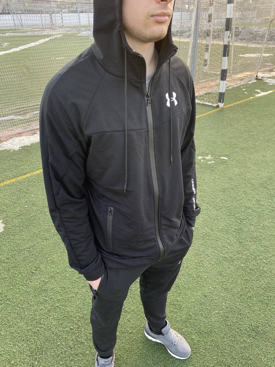 

Спортивный костюм мужской Under Armour черный весенний летний осенний | Андер Армор комплект кофта + штаны