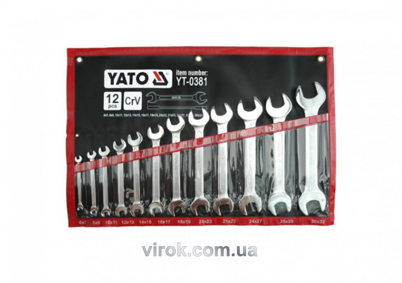 

Набор ключей рожковых YATO М6-32 мм 12 шт YT-0381
