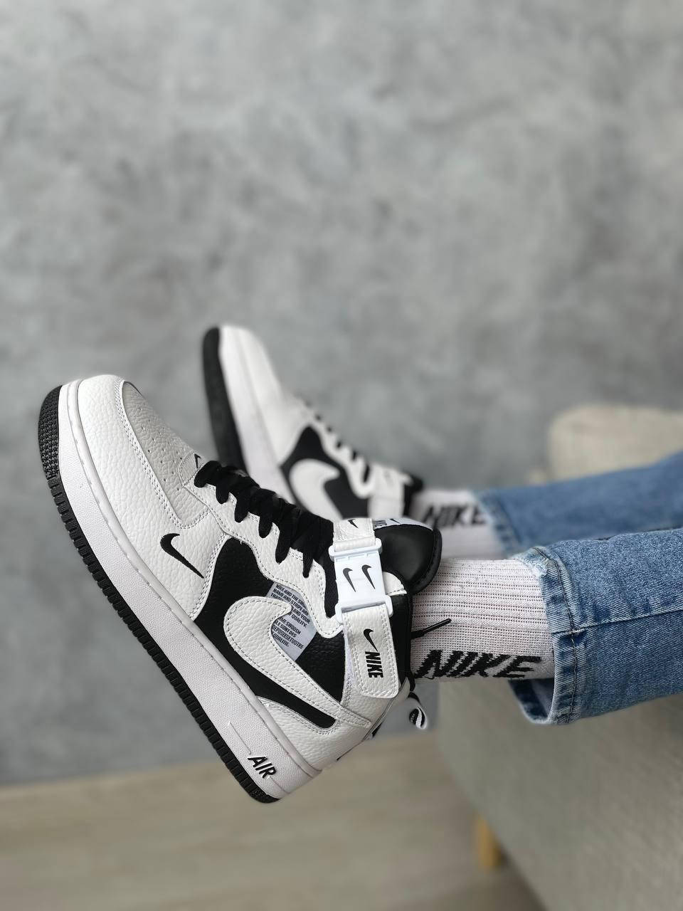 

Мужские высокие кроссовки Nike Air Force, белые мужские кожаные кроссовки Джордан, молодежные кроссовки nike, Белый
