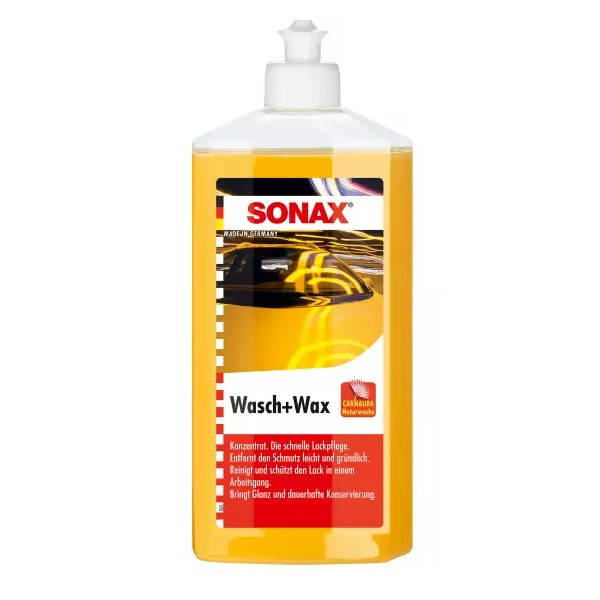 

Шампунь для мойки автомобиля с воском SONAX Wasch+Wax 500 мл (313200)