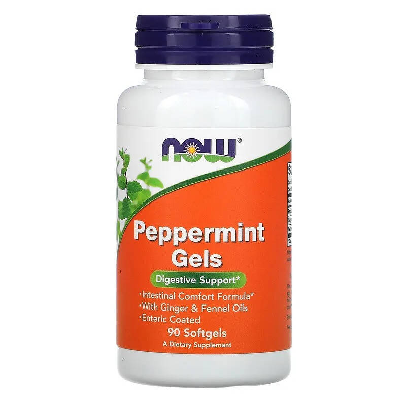

Перечная мята NOW Foods "Peppermint Gels" поддержка пищеварительной системы (90 гелевых капсул)