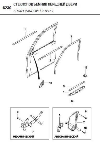 

Стеклоподъёмник передний правый механический Nexia GM Корея (ориг)