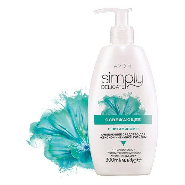 

Освежающее средство для интимной гигиены с витамином Е Simply Delicate Avon, 300 ml