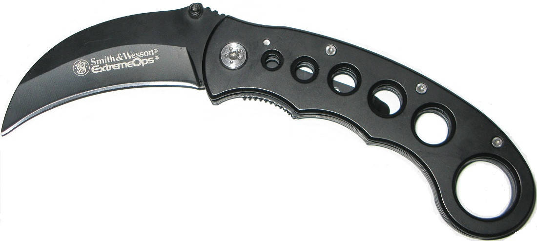 

Нож керамбит Smith&Wesson Tactical Kerambit, black, 440, Черный