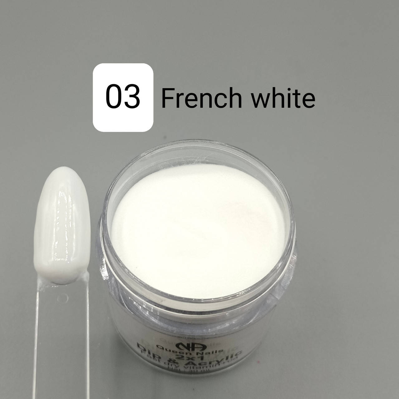 

2×1 дип& акриловые( гель пудра)queen nails 10 мл 2×1 dipping& acrylic powdeг 10 ml белый No 3 дип система