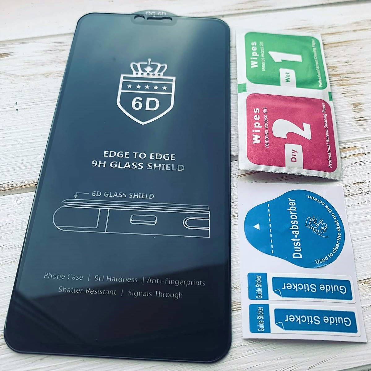 

Защитное стекло для Xiaomi Mi 8 Lite 6D чёрное, Прозрачный