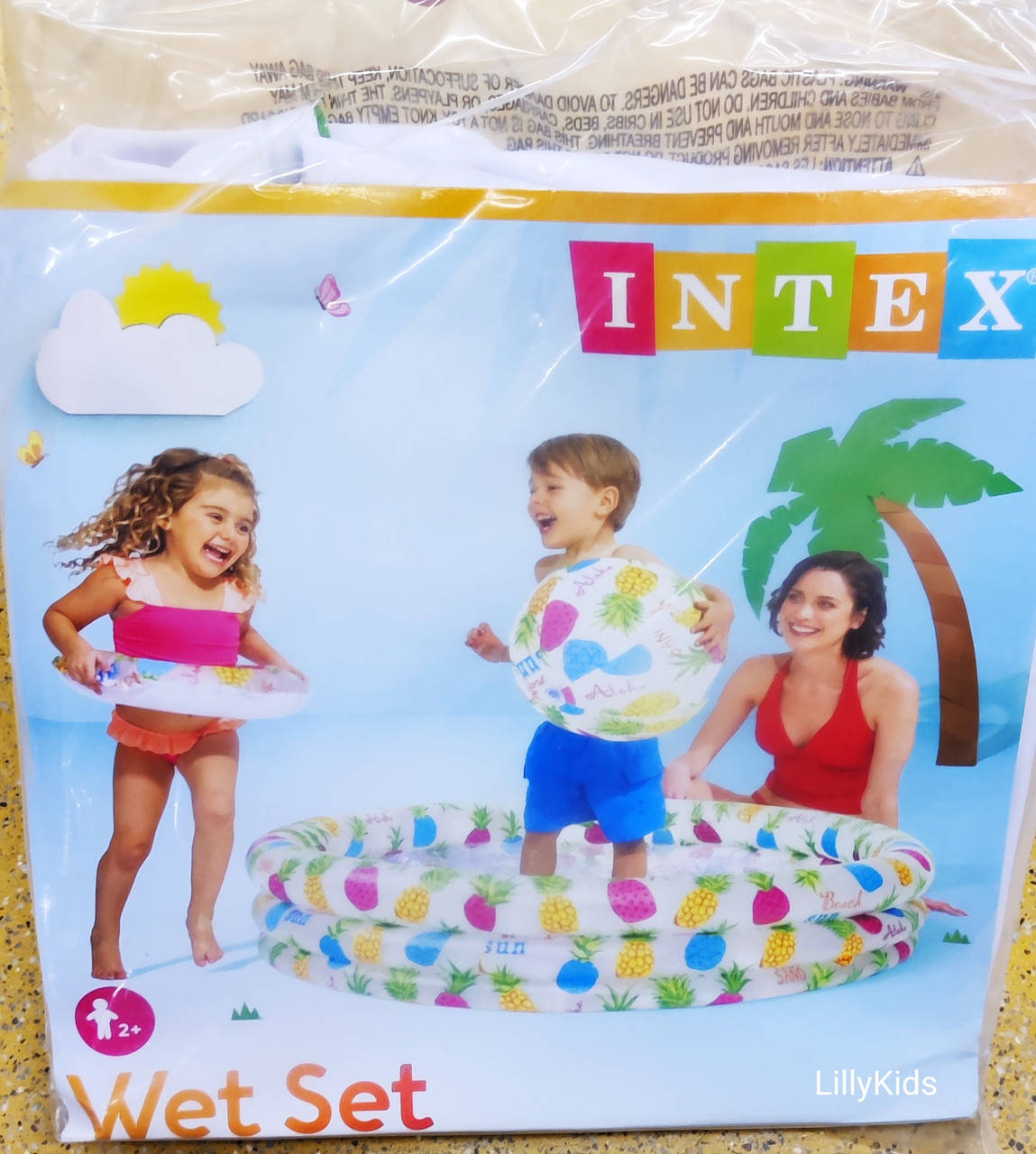 

Надувной детский бассейн Intex 59469 Аквариум, рыбки с мячом и кругом