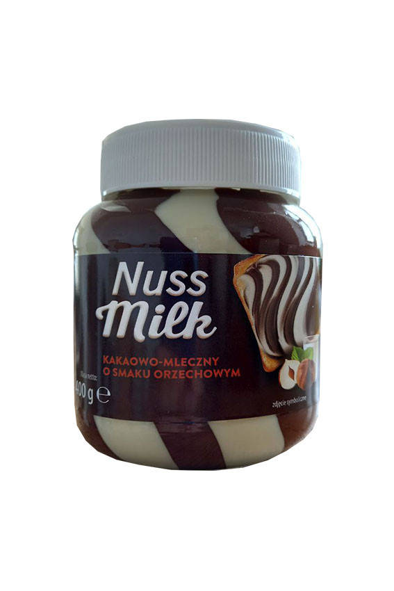 

Шоколадно - молочная паста со вкусом ореха Nuss Milk 400гр.
