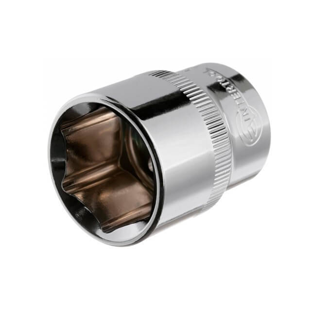 

Головка шестигранная 1/2", 23мм*38мм, Cr-V INTERTOOL ET-0023