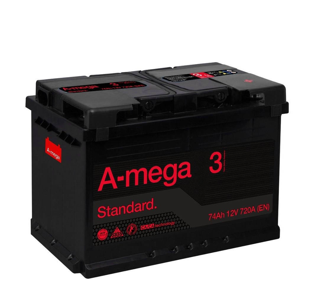

Аккумулятор автомобильный A-mega 6СТ-74 АзЕ Standard