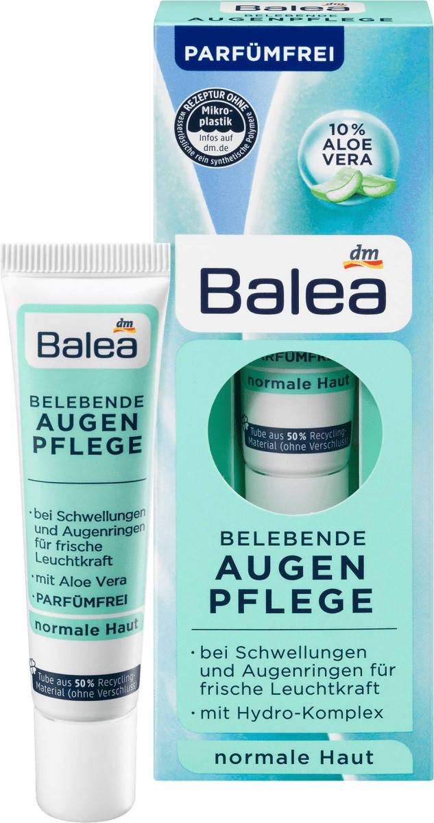 

Balea Augencreme Belebend Увлажняющий крем для кожи вокруг глаз с алоэ вера, 15 мл.