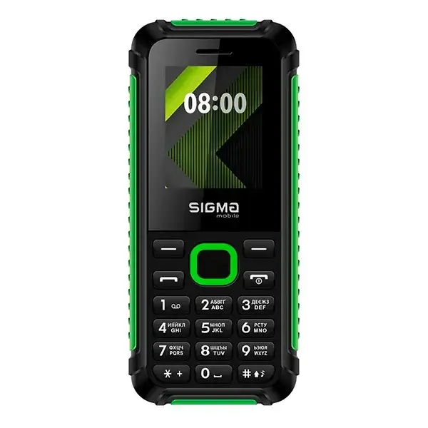 

Кнопочный телефон Sigma mobile X-Style 18 Track Black Green