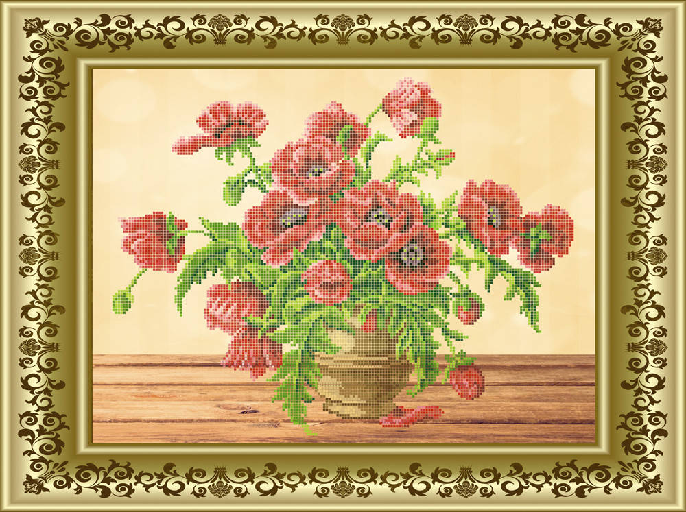 

СКВ-163. Схема для вишивки бісером Маки.