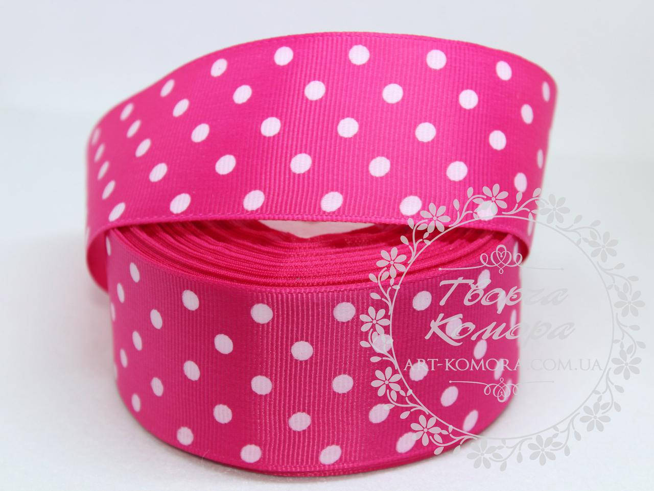 

Репс в горох 4 см, малиновый