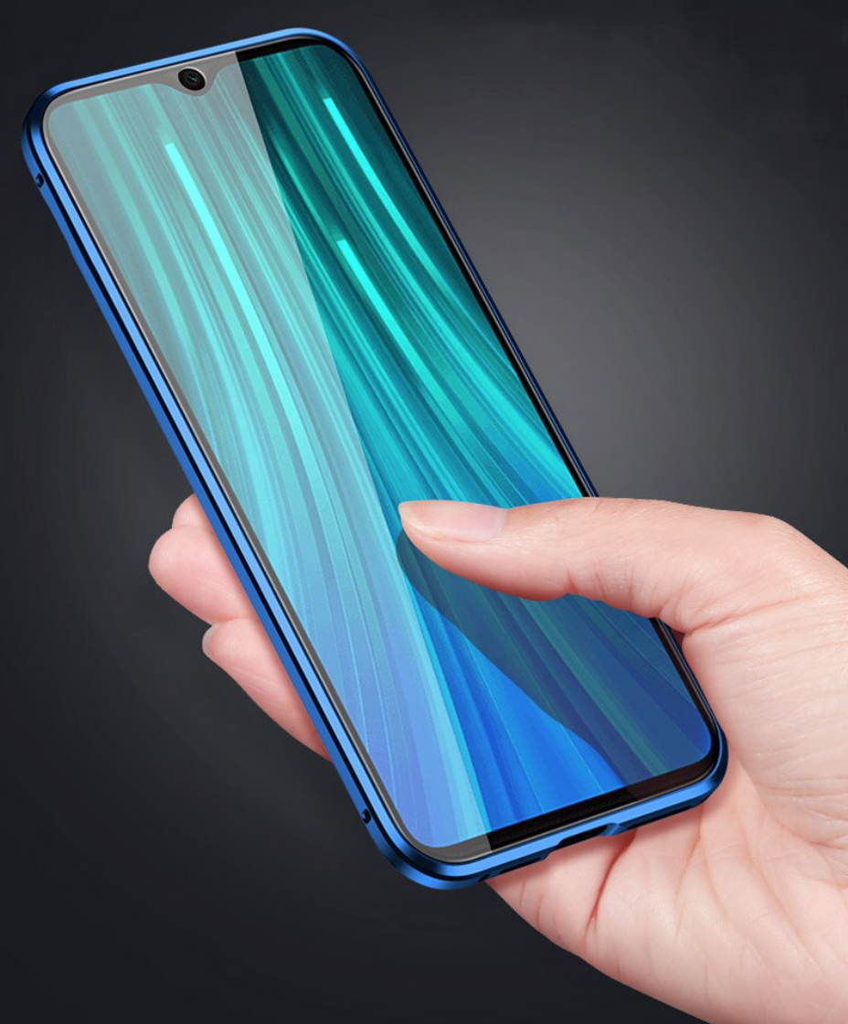 

Магнитный металл чехол FULL GLASS 360° для Xiaomi Redmi 9 / Blue