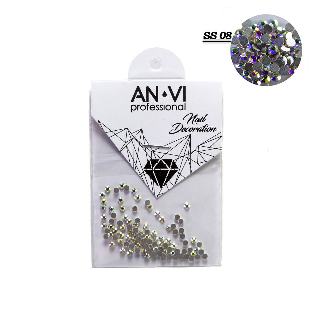 

Стразы для дизайна ногтей Swarovski ANVI Professional "Crystal Pixie" №SS08, 100 шт