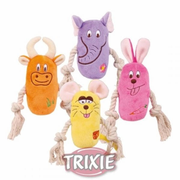 

Trixie TX - 3618 игрушка для собак с канатом и пищалкой 1 шт 13 см