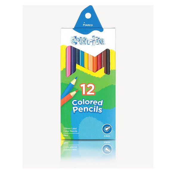 

Цветные карандаши MARCO Colorite 1100-12CB, Набор 12 цветов., Разные цвета