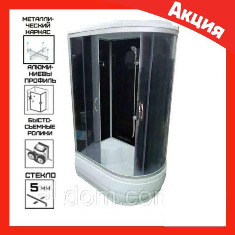 

Душевая кабина гидробокс 120x80 см без электроники Atlantis AKL 120P GR ECO L гидромассажный бокс
