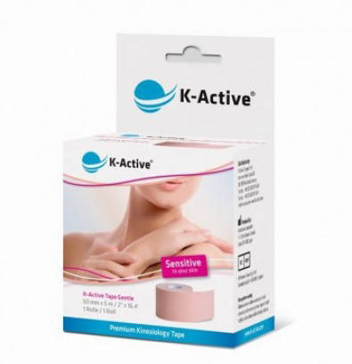 

Кинезио тейп для лица K-Active Gentle 5м х 5см (Бежево-розовый)