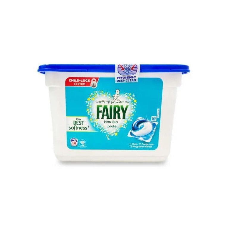 

Капсулы для стирки детского белья Fairy Non Bio pods, 19 шт.