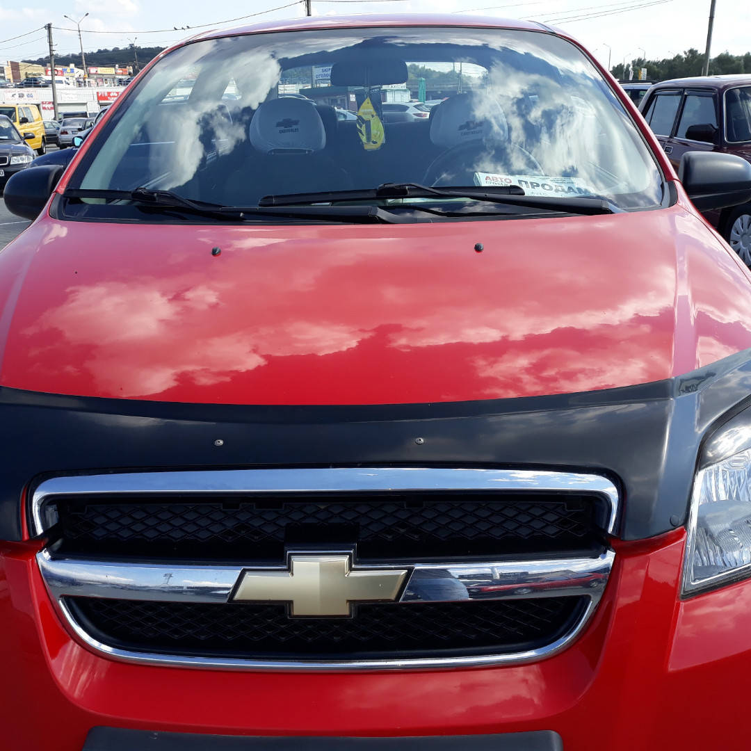 

Дефлектор капота, мухобойка Chevrolet Aveo с 2006 г.в.(седан) VIP