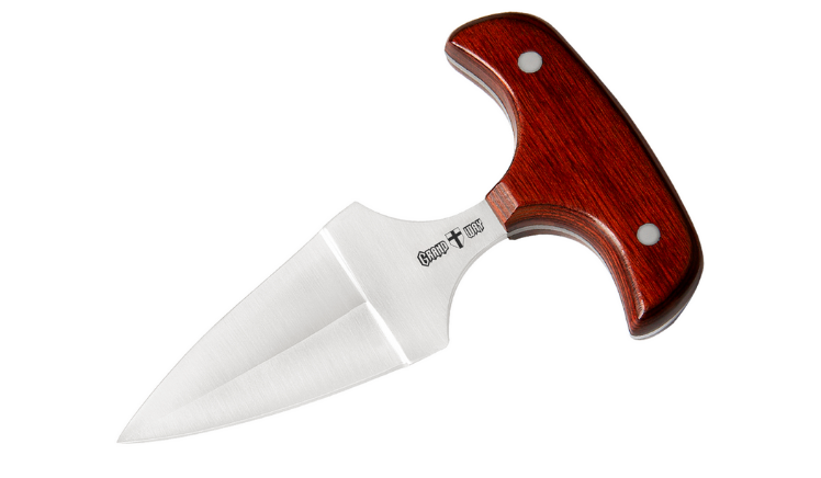 

Нож тычок пуш даггер + чехол рукоять дерево, клинок стальной качественный нож тычковый