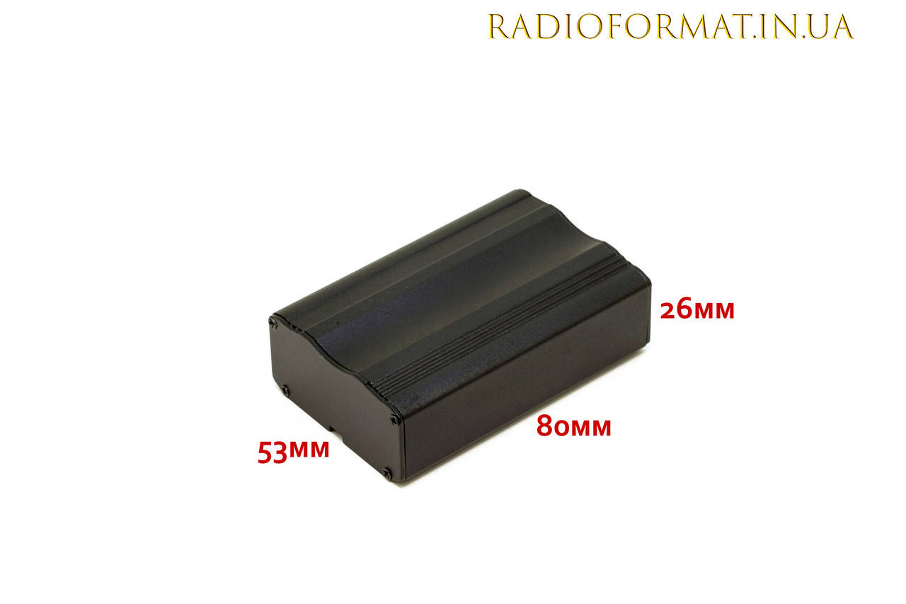 

Корпус для электроники алюминиевый 80*53*26 мм., ЧЕРНЫЙ