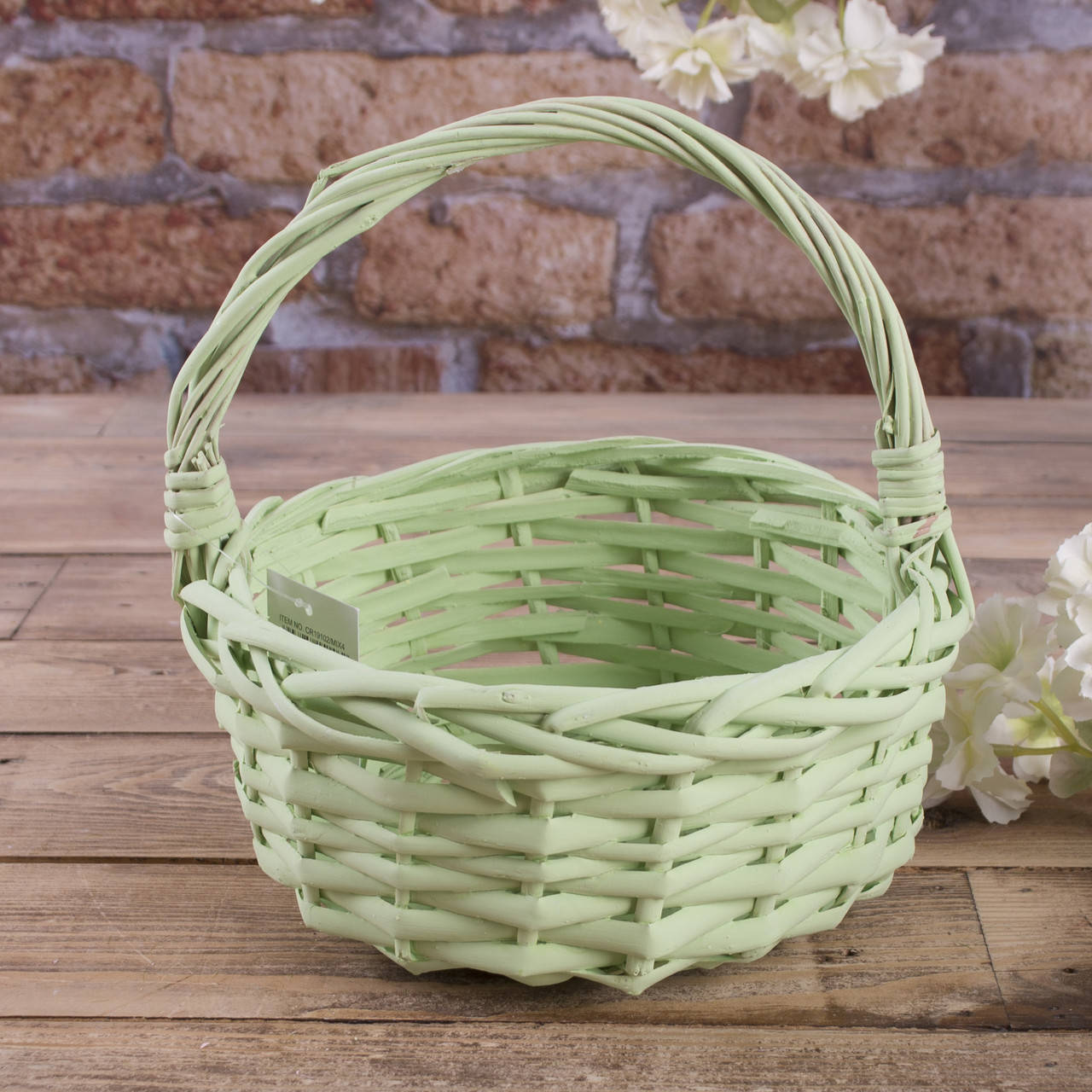 

Корзина пастельная круглая большая Салатовая