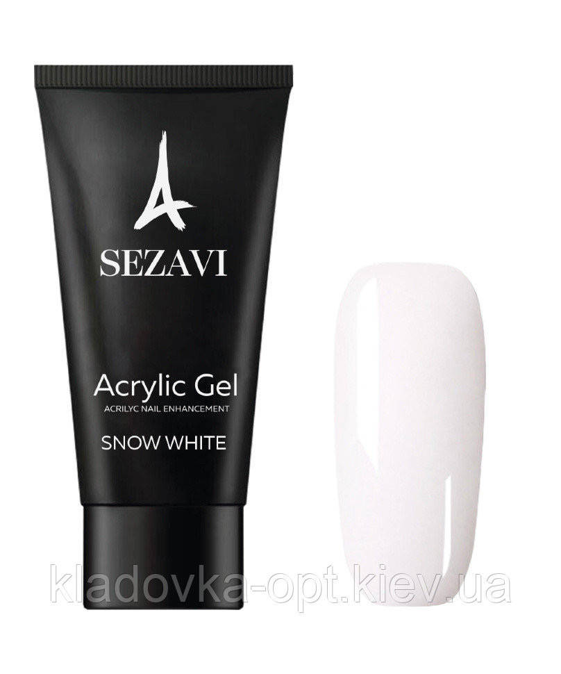 

Акригель (полигель) SEZAVI "Snow White" (белоснежный), 30 мл, Белый