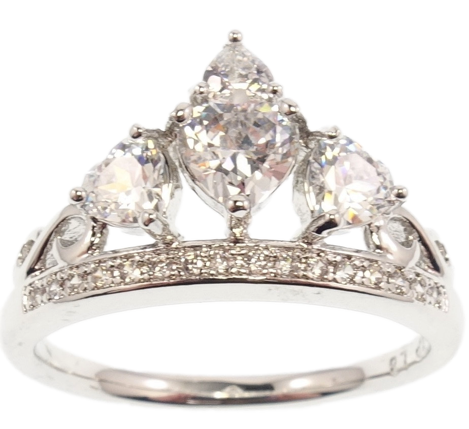 

Кольцо Xuping Родий "Корона с цирконием" р.16,17,17.5,18,18.5,19.5