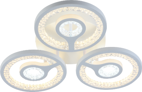 

Потолочная LED люстра 84W с пультом диммером Sirius LI8419/3 WH