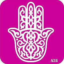 

Трафарет Рука для био-тату хной, блеск тату Boni Kasel № А28