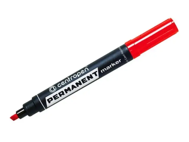 

Маркер Centropen клиновидний червоний перманентний, 8576, Красный