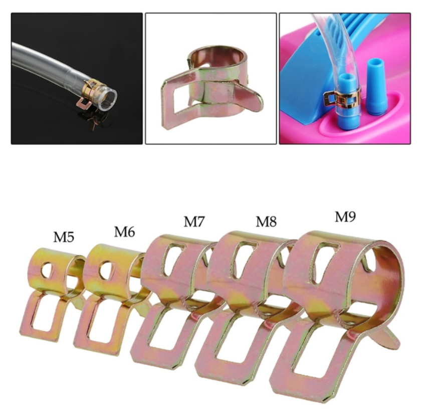 

Хомут пружинный 5 - 9 мм, Золотистый