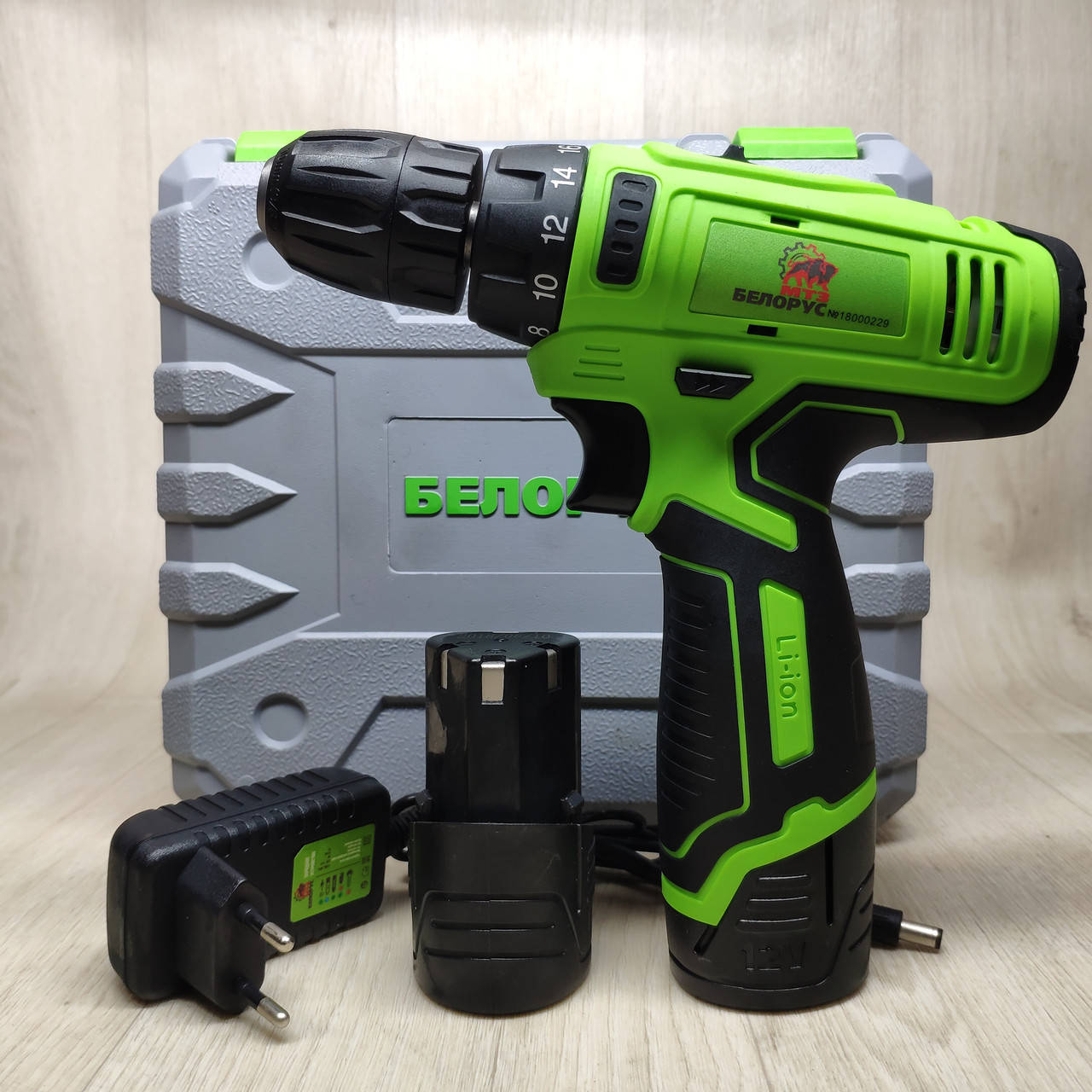 

Шуруповерт аккумуляторный БЕЛОРУС МТЗ ДА 12V два аккумулятора в кейсе