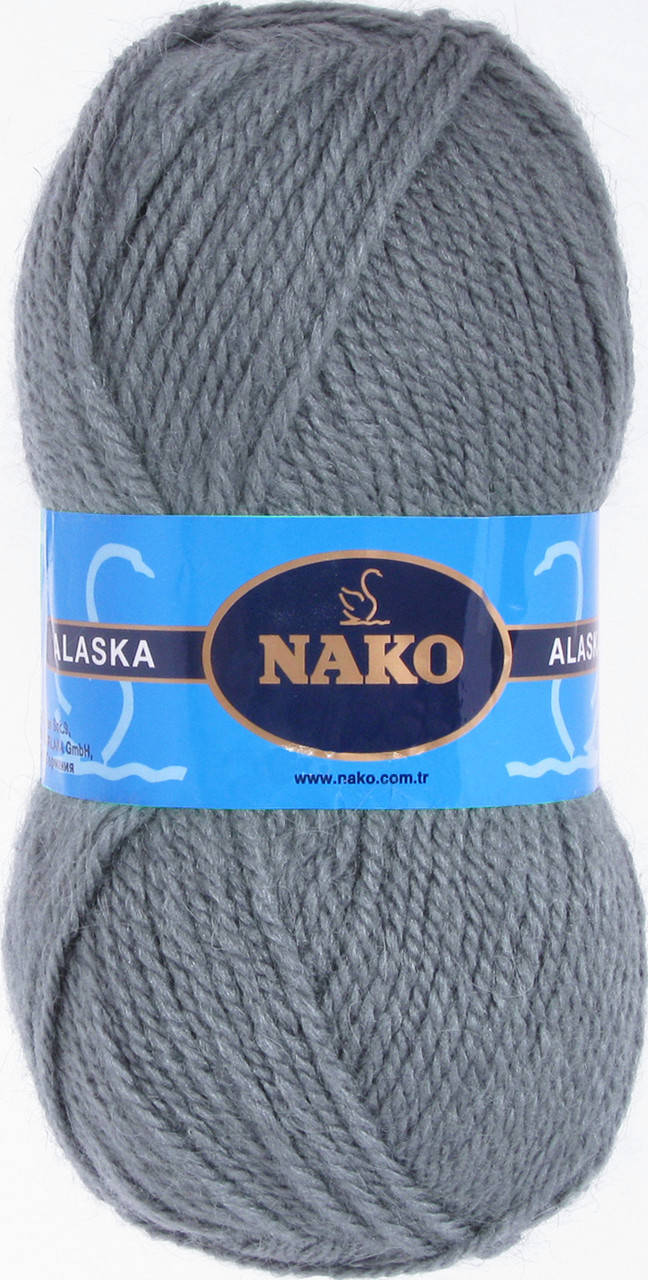 

Nako Alaska (Нако Аляска) серый № 7116 (Пряжа, нитки для вязания полушерсть)