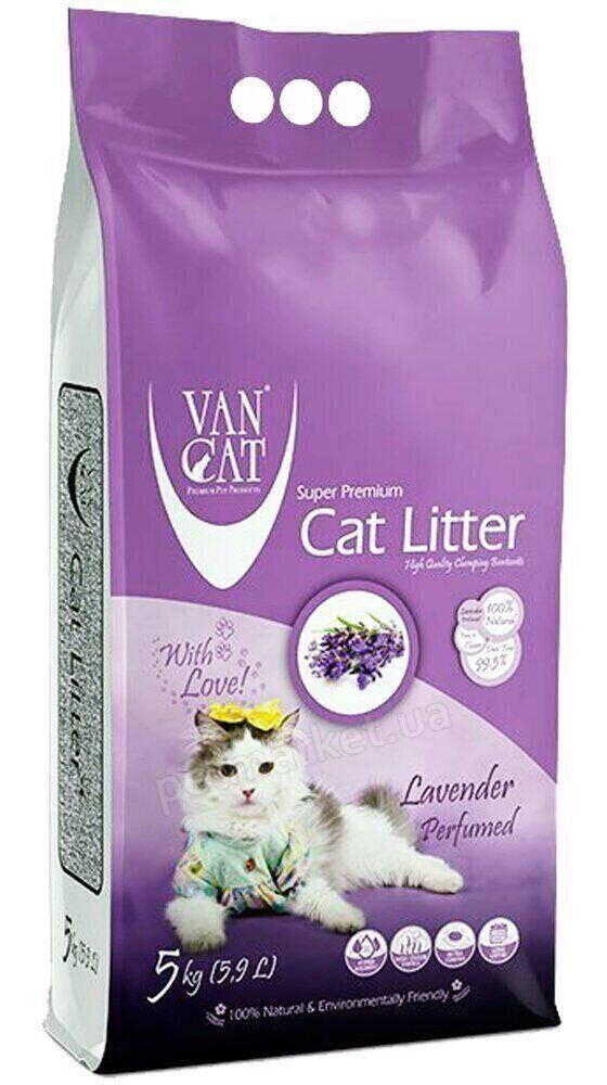 

Наполнитель для кошачьего туалета Van Cat Super Premium Quality Lavender Бентонитовый комкующий 5 кг (6 л)