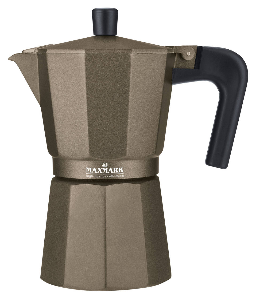 

Кофеварка гейзерная для газовых и электроплит, объем 300 мл Maxmark MK-106BR
