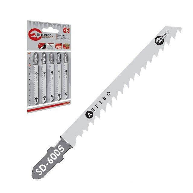 

Полотно пильное для лобзика 75/4,0 мм для работы по дереву INTERTOOL SD-6005 T144D