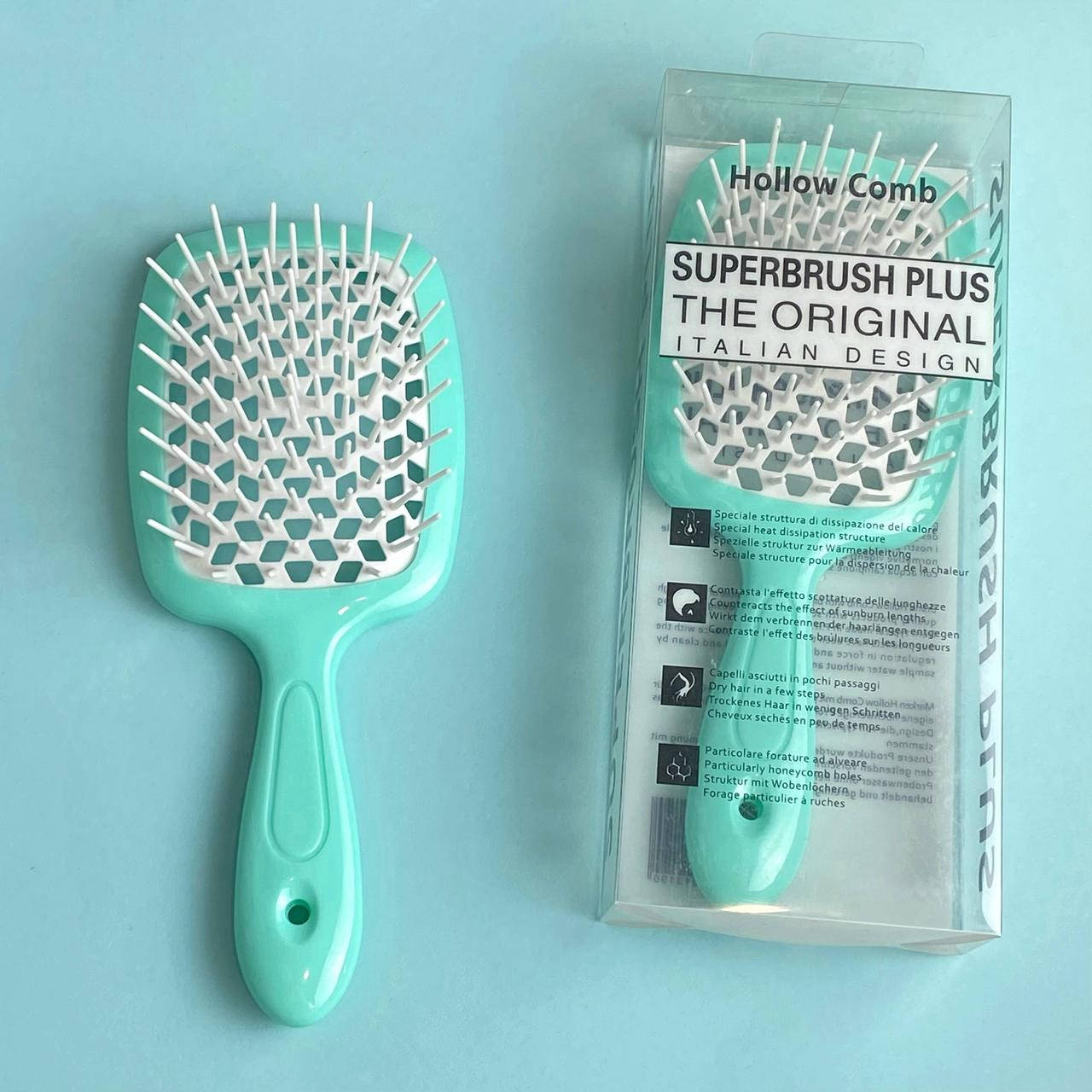 

Расческа для волос Superbrush Plus Hollow Comb, бирюзовая, Бирюзовый