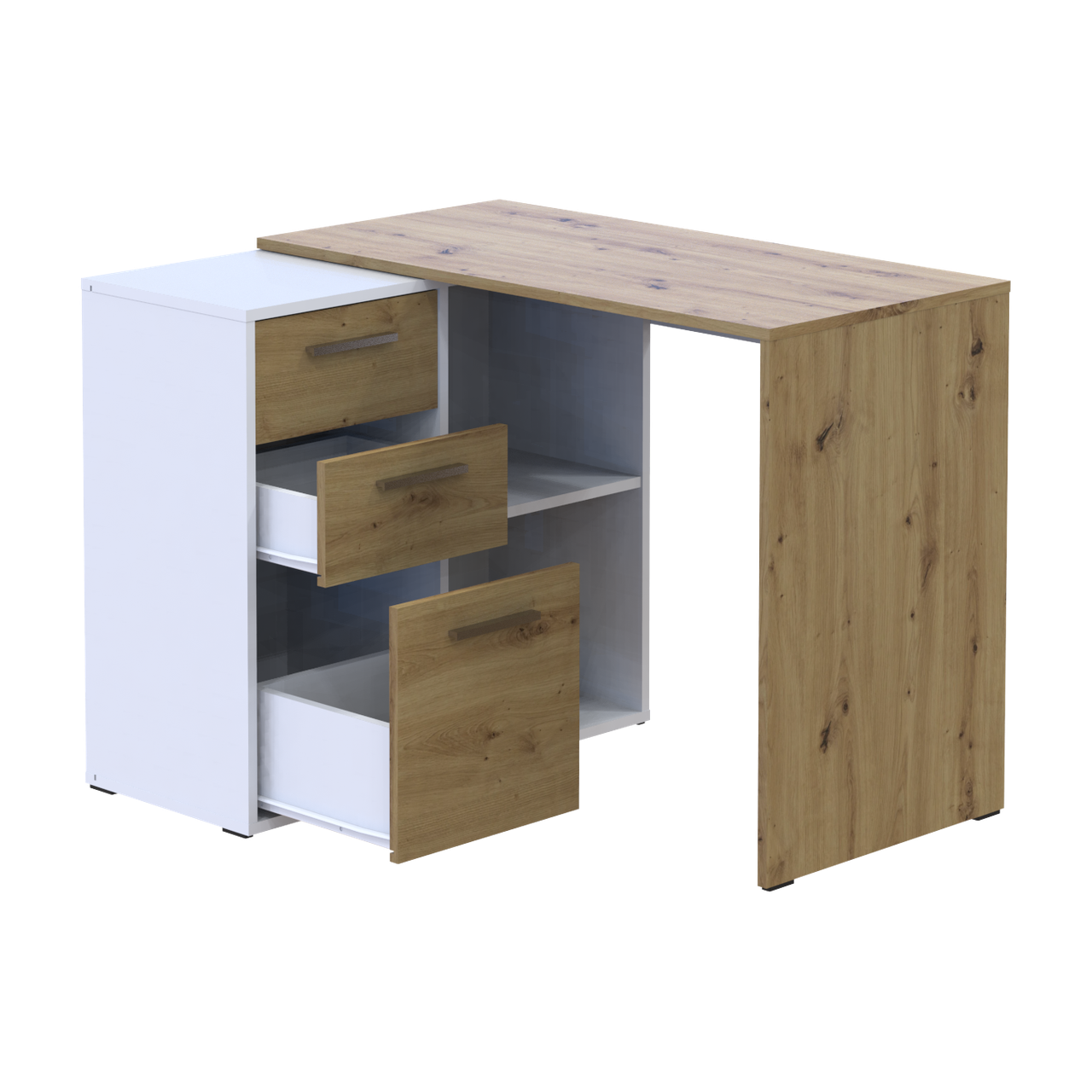 Офісний стіл Doros T8 Білий/Дуб Артізан 100х83х75 (41516060) 8