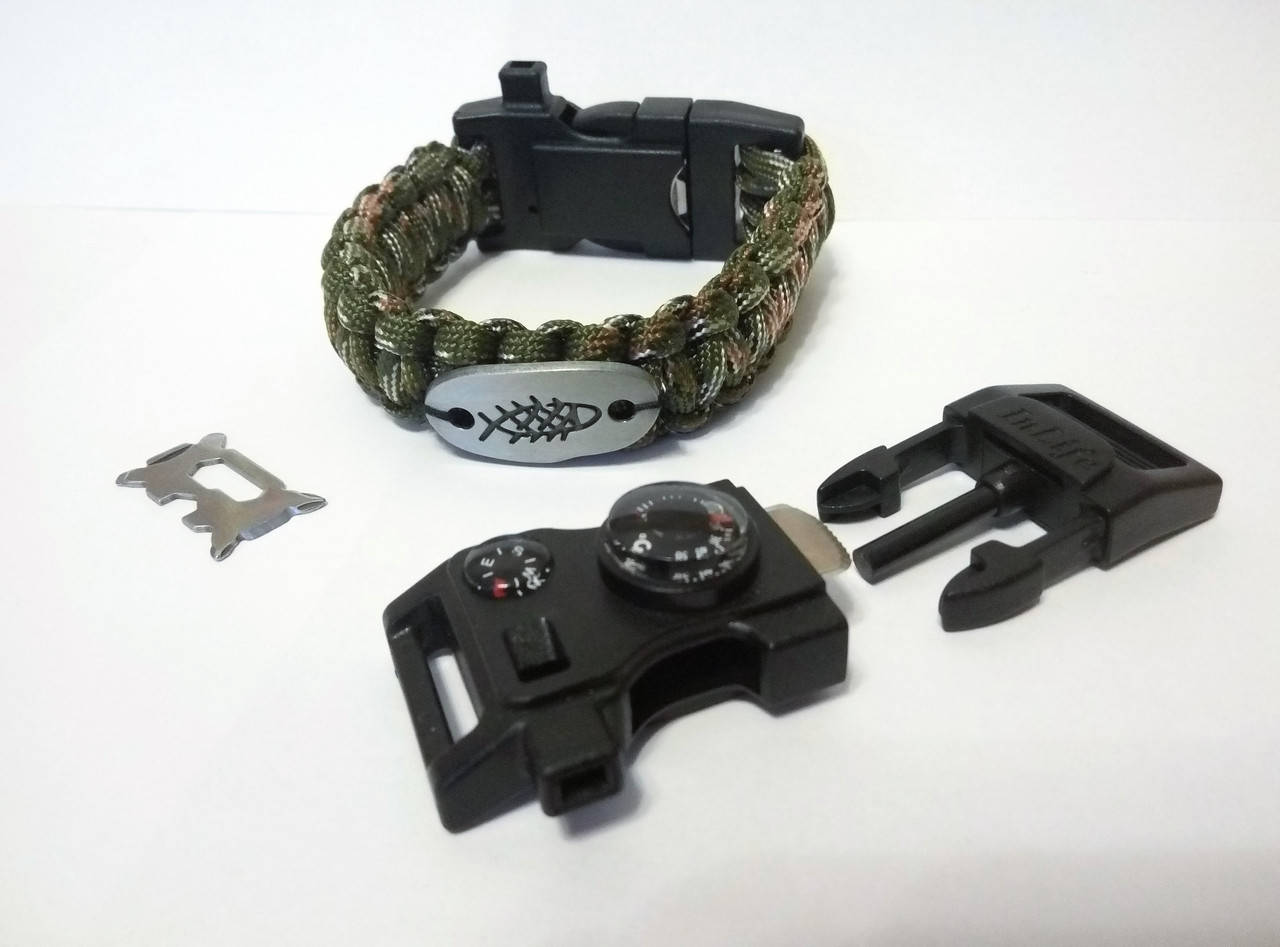 

Браслет выживания из паракорда 15 в 1, с Медальоном